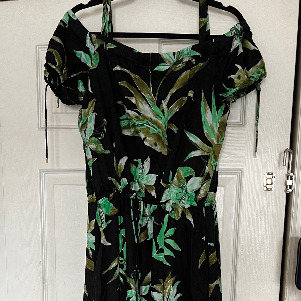 Cotton open shoulder dress